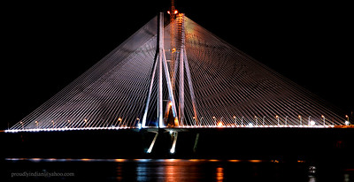 Night shot of Bandra Worli Sea Link