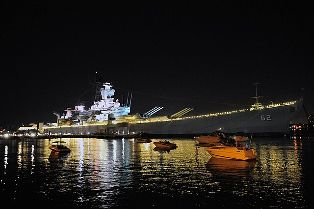 USS New Jersey Night