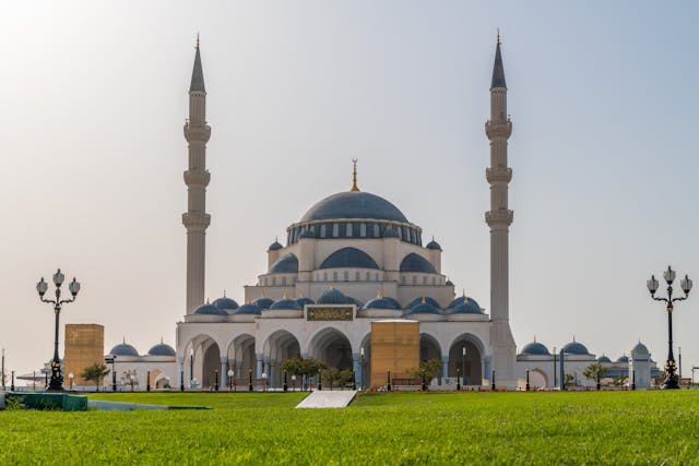 Sharjah Grand Mosque in United Arab Emirates