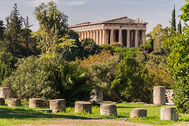Temple of Hephaestus from ancient agora Athens