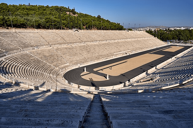 The Panathenaic Stadium and the Temple of Tyche on Ardettus Hill