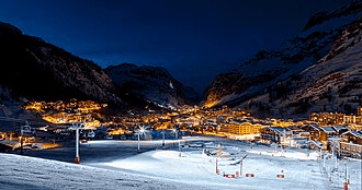Val D'isère bij nacht